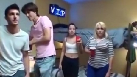 College Party Turns into Group Sex orgy