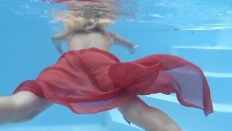 Hottest milf strips underwater