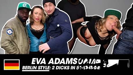 Steven Shame featuring Eva Adams and Eva Kay's public cumshot trailer